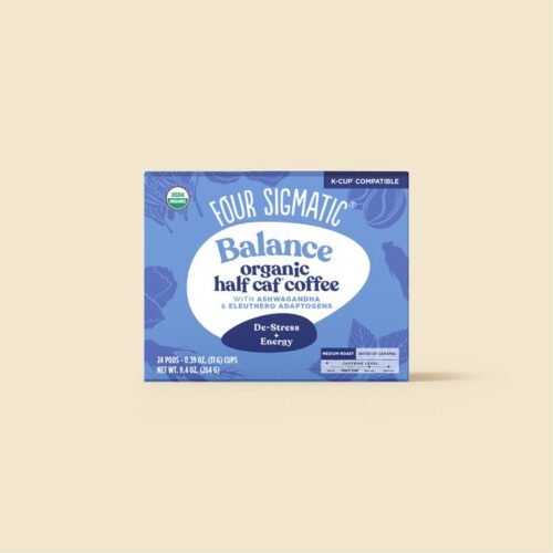 Four Sigmatic Organic Balance Half Caf Coffee Pods Box – 24 count