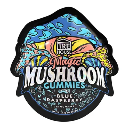 Blue Raspberry Tre House Magic Mushroom Gummies