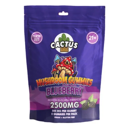 Blueberry Cactus Labs Amanita Muscara Mushroom Gummies 2500mg