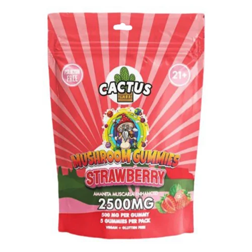 Strawberry Cactus Labs Amanita Muscara Mushroom Gummies 2500mg