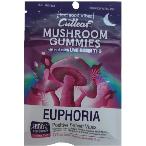 Sunset Grape Gelato Cutleaf Euphoria Mushroom Gummies 1000mg