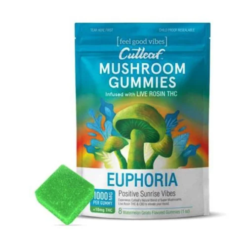 Sunrise Watermelon Gelato Cutleaf Euphoria Mushroom Gummies 1000mg