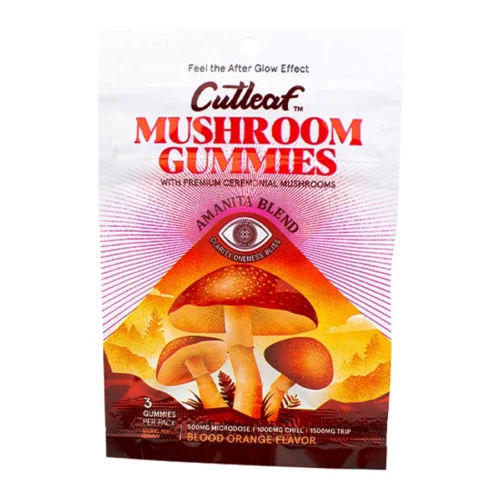 Blood Orange Cutleaf Mushroom Gummies Amanita Blend 500mg