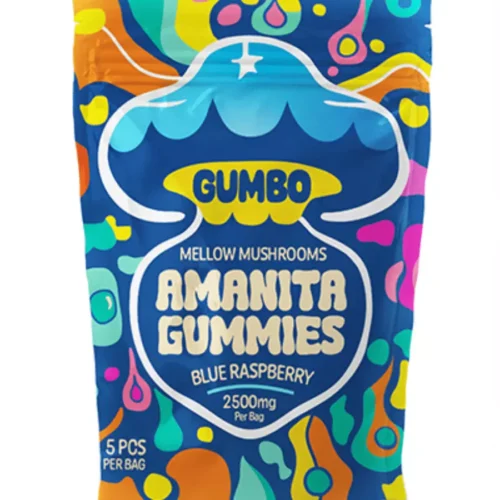 Blue Raspberry Gumbo Magic Mushroom Amanita Gummies 2500mg