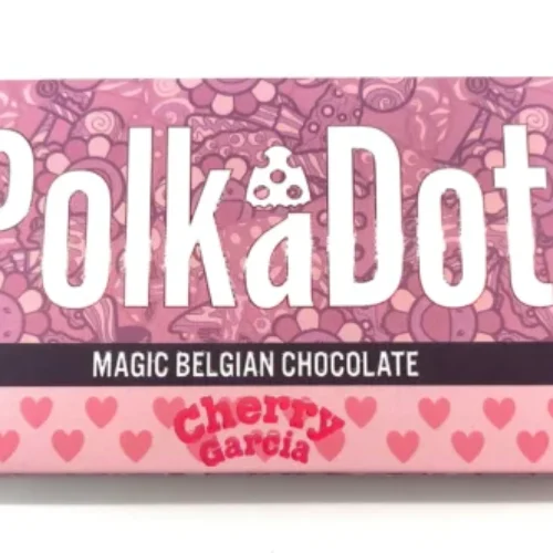 Polkadot Cherry Garcia Magic Mushroom Chocolate Bar