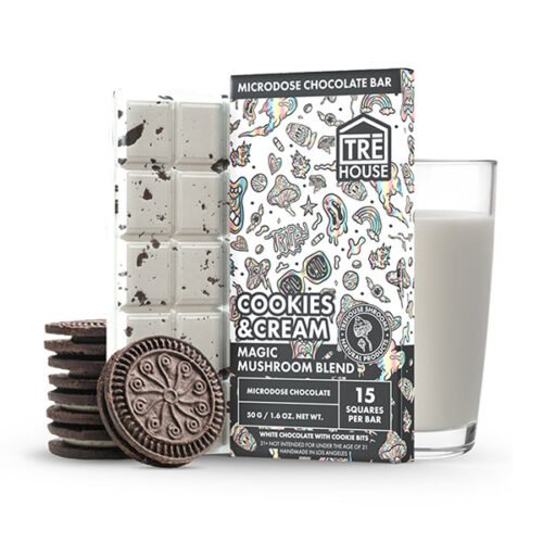 Trehouse Cookies & Cream Mushroom Chocolate Bar | 15 Pieces